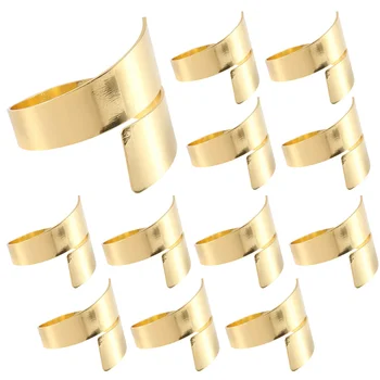 12Pcs Aukso Metalo Stalo Dekoro Servetėlių Žiedas Turėtojas Pavasario Vestuvių Nustatymas, Velykų Vakarienė, Valentino Dieną