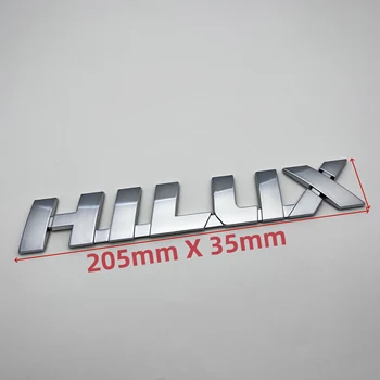 1Pcs 3D ABS Automobilių Lipdukai Sidabro anglų Raštą Pasirašyti Emblemų Galiniai Kamieno Apdailos Ženklelis Decal HILUX Automobilių Reikmenys Lipdukai
