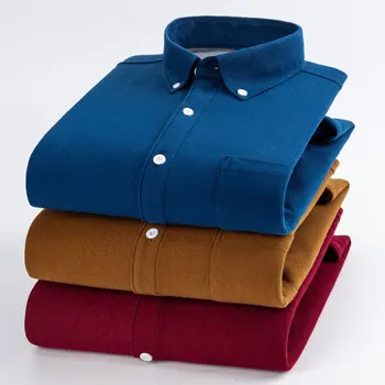 2023 naujas klasikinis rudens ir žiemos velvetas plius vilnos storas šiltas vyriški marškinėliai atsitiktinis visas rungtynes, verslo ilgomis rankovėmis marškinėliai