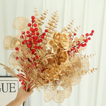 Aukso Modeliavimas Plastikinių Gėlių, Vestuvių Papuošalai, Aukso Serija