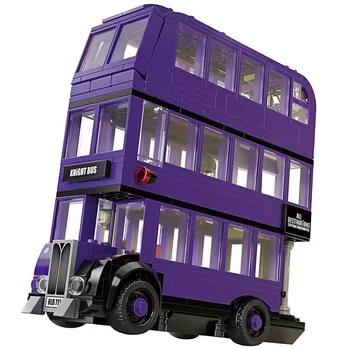 Dviaukštis Autobusas Kūrimo Bloką, Žaislai Stebuklinga Riterių Knyga Plytų Vaikams, Vaikų Dovanų
