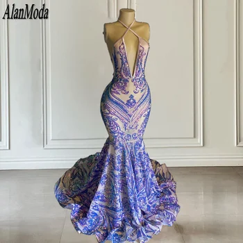 Elegantiškas China Undinė Prom Dresses 2024 Apynasrio China Aplikacijos Vakare Chalatai Juoda Mergaičių Šalis Suknelė Rūbeliai De Soirée
