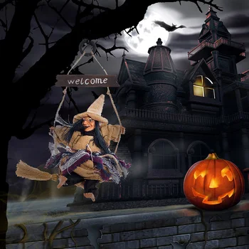 Helovinas Vaiduoklis Ragana Lėlės Siaubas, Baisu Kabinti Apdailos Dvasios Plaukioja Ragana Pakabukas Halloween 