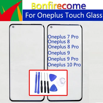 Išorinis Ekranas Oneplus 7 8 9 10 Pro Priekiniai Touch Panel LCD Ekranas Iš Stiklinį Dangtelį Objektyvo Remonto Pakeisti Dalį