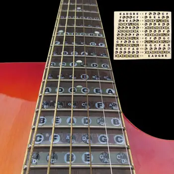 Karšto Pardavimas Nešiojamų Gitara Fretboard Pastaba Lipdukas Muzikos Mastu Fingerboard Pradedantiesiems Gitara Svarstyklės Lipdukai Gitaros styga, lipdukai