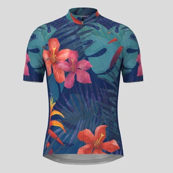 Klasikinis Gėlių Havajai Dviračių Džersis trumpomis Rankovėmis Vasarą Dviračiu Marškinėliai Dviračių Dėvėti Kalnų Keliu, Drabužių Kvėpuojantis MTB Drabužiai