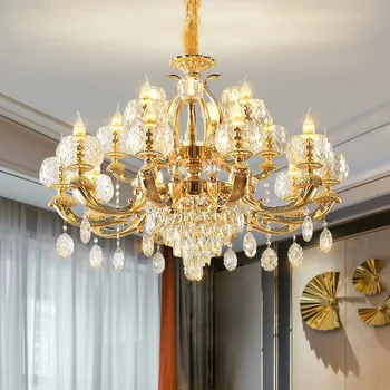 LED Modernus Aukso Krištolo Sietynas Europos Prabangos Kabinti Šviesos Lempų Šviestuvas Modeliai Blizgesio Namų Gyvenamasis Kambarys, Virtuvė, Salė