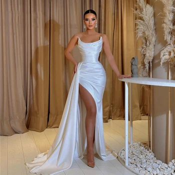 LORIE Seksualus Undinė Vestuvių Suknelės StraplessSide Padalinta Nuotakos Suknelė Saudo Arabija Elegantiškas, Minkšto Tiulio Vestuvių Suknelės 2023