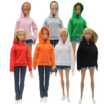 Laisvas Gobtuvu Megztinis 30cm Lėlės Drabužiai Palaidinukė Trumpas Barbie Komplektus 1/6 Lėlės Priedai