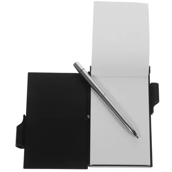 Metalo Mažų Notepad Mini Notepad Maža Kišenė Notepad Metalo Pastaba Atveju su Rašiklio Kišenėje Popieriaus Darbų Sąrašas (Notebook Memo Skirtukai