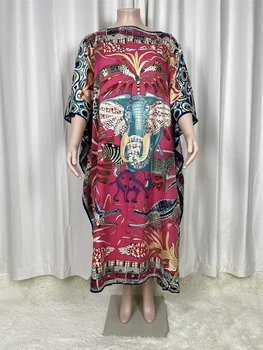 Naujas aukštos kokybės Afrikos Mados paplūdimio suknelė mados spausdinti Kaftan Maxi suknelės Prarasti Vasaros Paplūdimio Bohemijos striukė