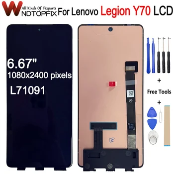 OLED Lenovo Legiono Y70 L71091 LCD Ekranas Jutiklinis Ekranas skaitmeninis keitiklis Asamblėjos Pakeitimo 6.67