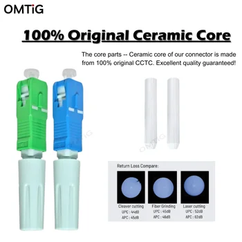 OMTiG 50pcs/100vnt/200pcs SC SM Single-Mode Optinė Jungtis FTTH Įrankis Šalto APC UPC Optinio Pluošto Greitai, Aukštos Kokybės
