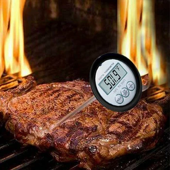 Puodą Įrašą Nerūdijančio Plieno Zondas Virtuvė Su Clip Buitinių Mėsos Termometras Maisto Termometro Skystis Saldainiai Skaitmeninis
