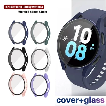 Sunku VNT Atveju Grūdintas Stiklas Screen Protector Apsauginės dangos Samsung Galaxy Watch4 Watch5 40mm 44mm