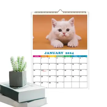 Šunų Kalendorių 2024 Juokingi Dienos Katė Kalendorių A4 Formato Sieninį Kalendorių Šuo Kalendoriaus Dienos Sienų Dekoras Butas Bendrabutyje Klasėje